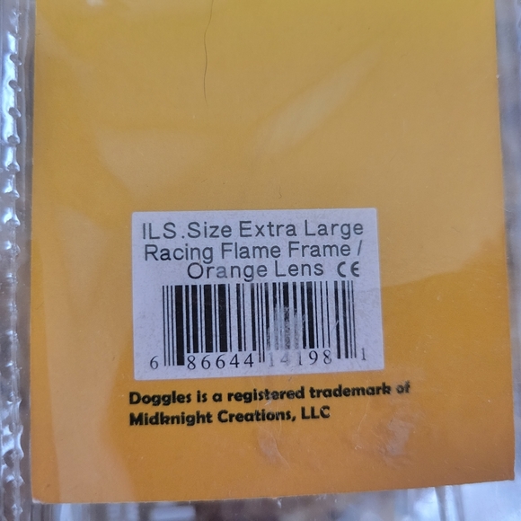 New Racing Flames Black Frame Doggles with Blue Lens - XLargre - Picture 3 of 5